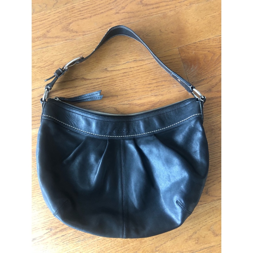 Coach large leather hobo bag